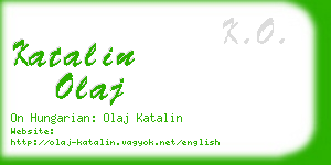 katalin olaj business card